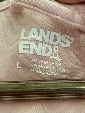 Lands' End Light Pink Cotton Athletic T-Shirt Dress Size Large